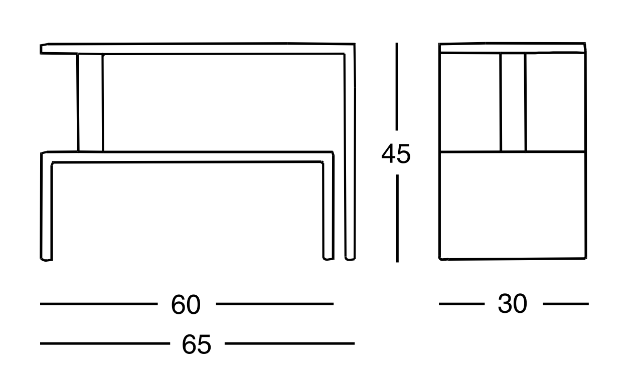 Схема Журнальный столик Basello, Zanotta