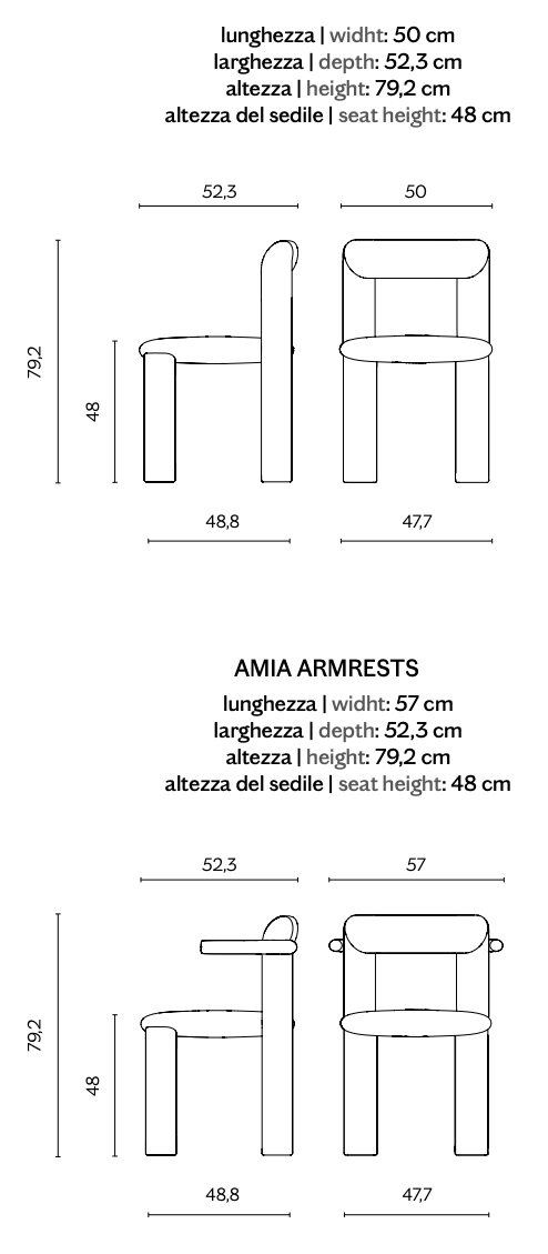 Схема Стул Amia, Miniforms