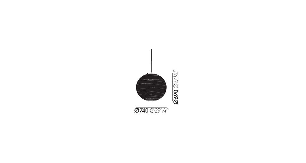 Схема Подвесной светильник Akari 75D, Vitra