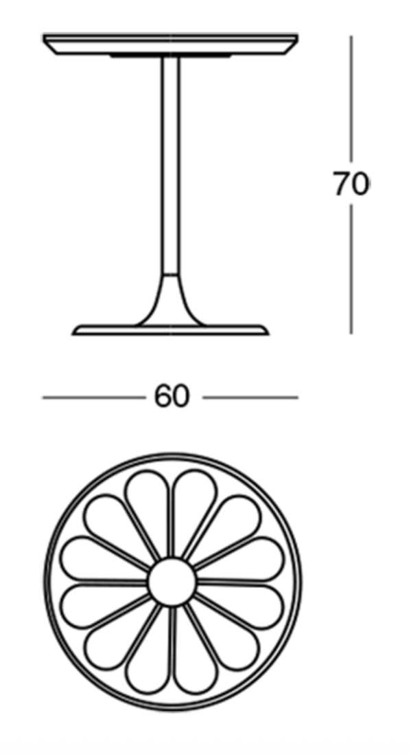 Схема Журнальный столик Hispo, Zanotta