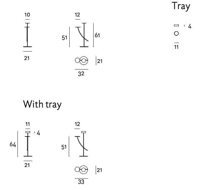 Схема Приставной столик Vizio, Living Divani