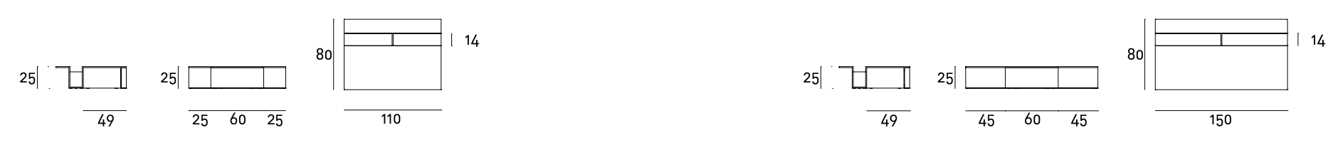 Схема Журнальный столик Grek, Living Divani