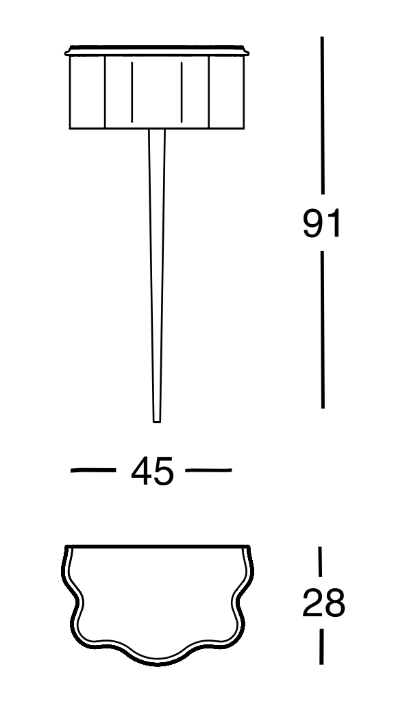 Схема Настенная консоль Carlino CM, Zanotta