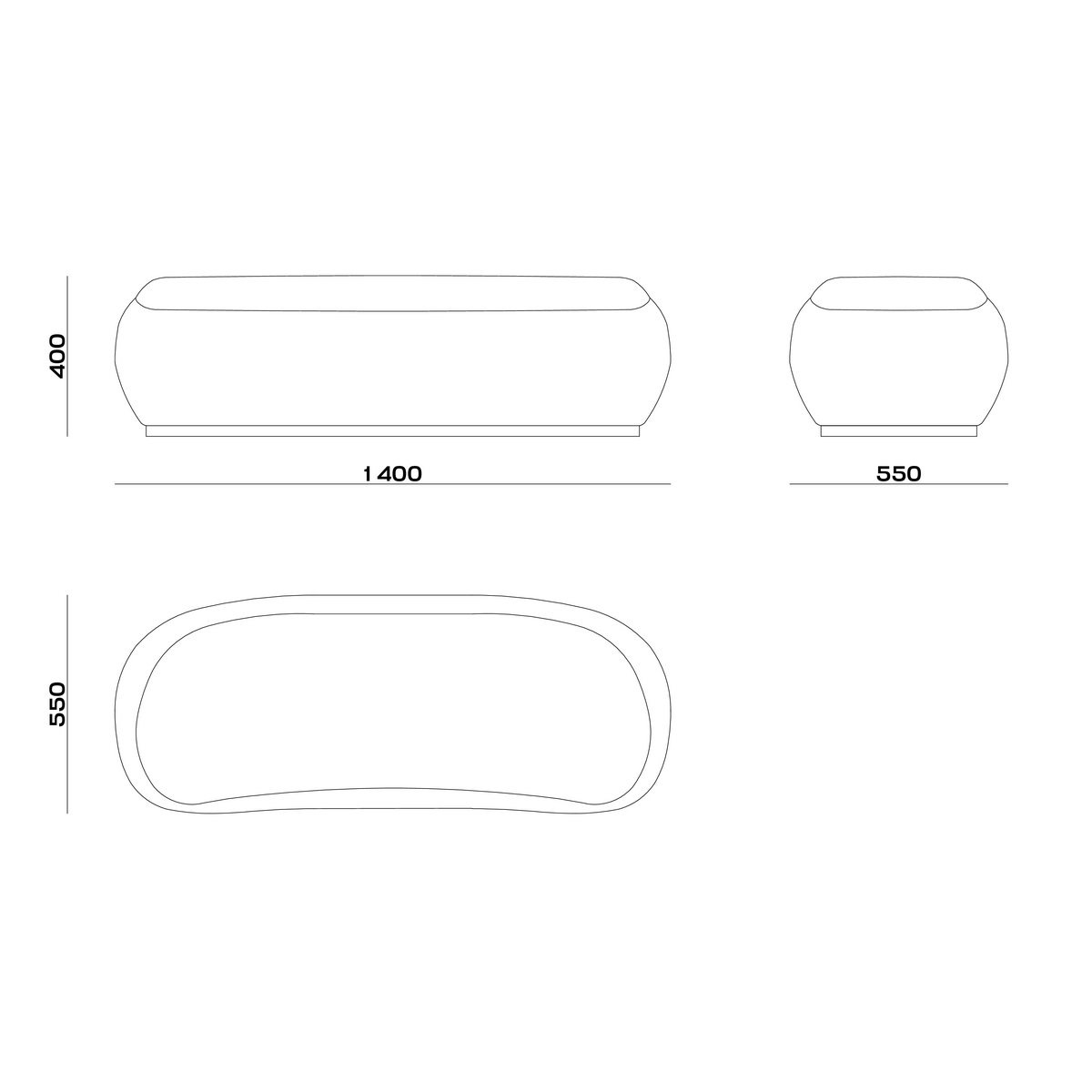 Схема Банкетка Amado, MODÉNATURE