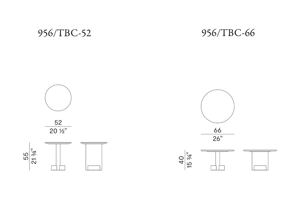 Схема Журнальный столик Syn круглый, Potocco