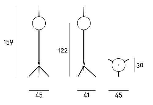 Схема Напольный светильник Ad Astra Floor, Living Divani