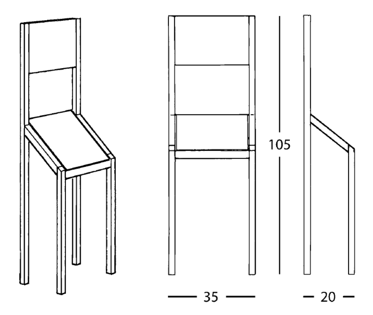 Схема Стул Singer, Zanotta