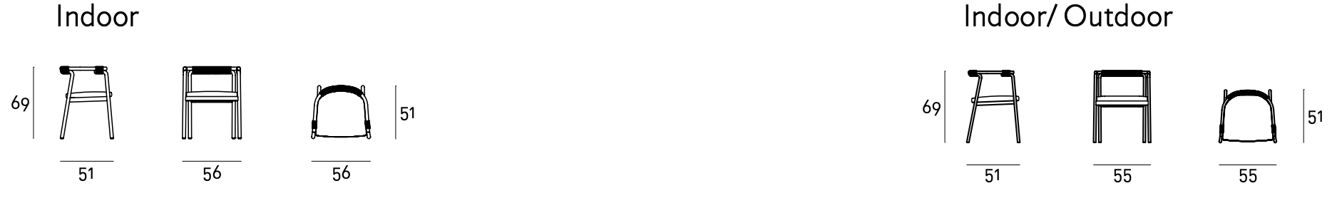 Схема Уличный стул Rivulet Outdoor, Living Divani