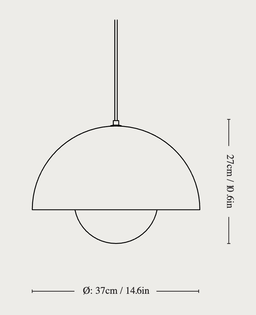 Схема Подвесной светильник Flowerpot VP7, And Tradition (&Tradition)