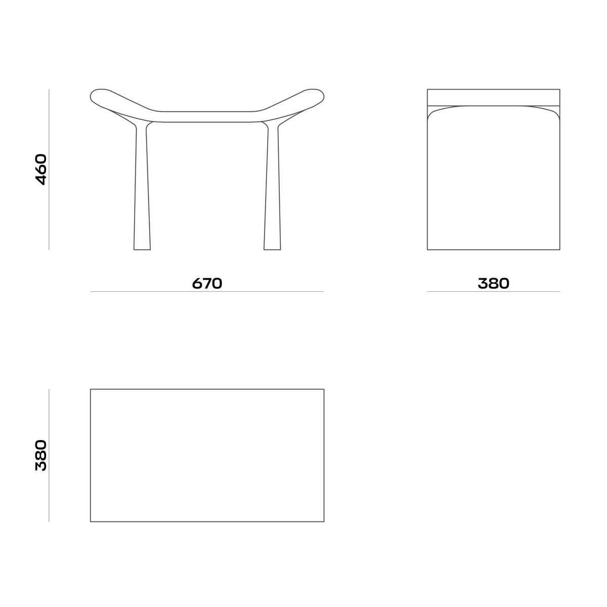 Схема Табурет Culture Stool, MODÉNATURE