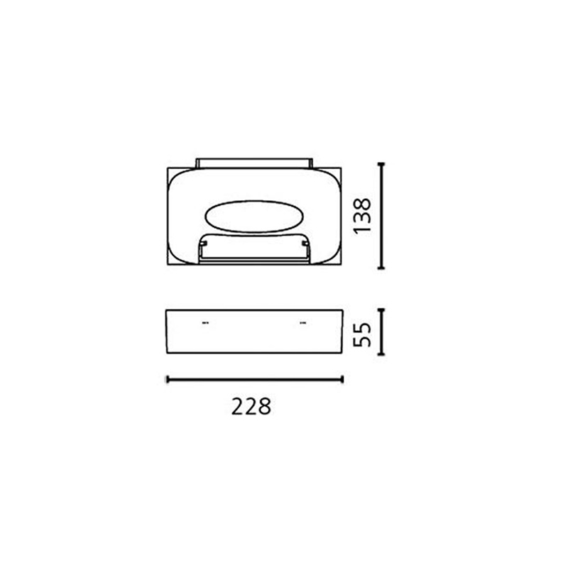 Схема Настенный светильник Melete Wall White 1634010A, Artemide
