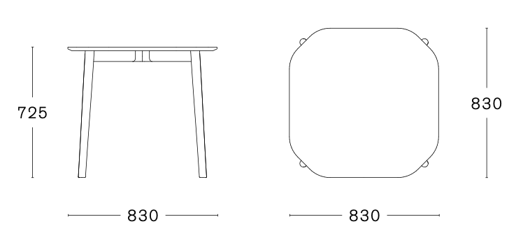 Схема Стол Tronco Table, Mattiazzi
