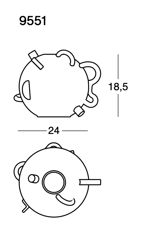 Схема Ваза Dealbata 9551, Zanotta