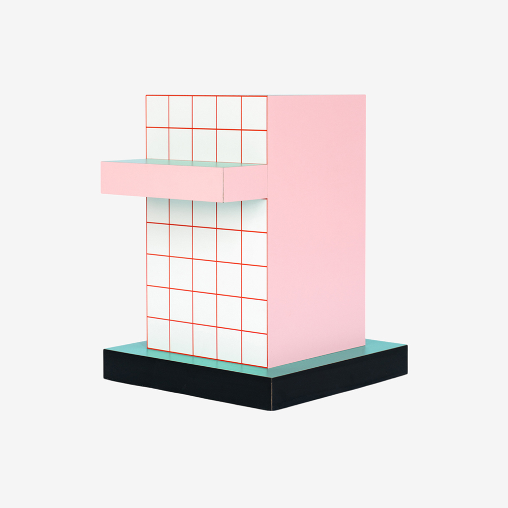 Приставной столик Supersidetable Red Grid 