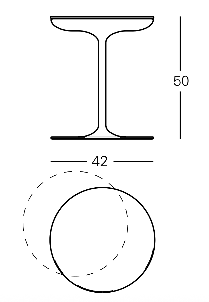 Схема Приставной столик Toi, Zanotta