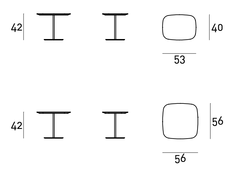 Схема Журнальный столик Floyd Table, Living Divani