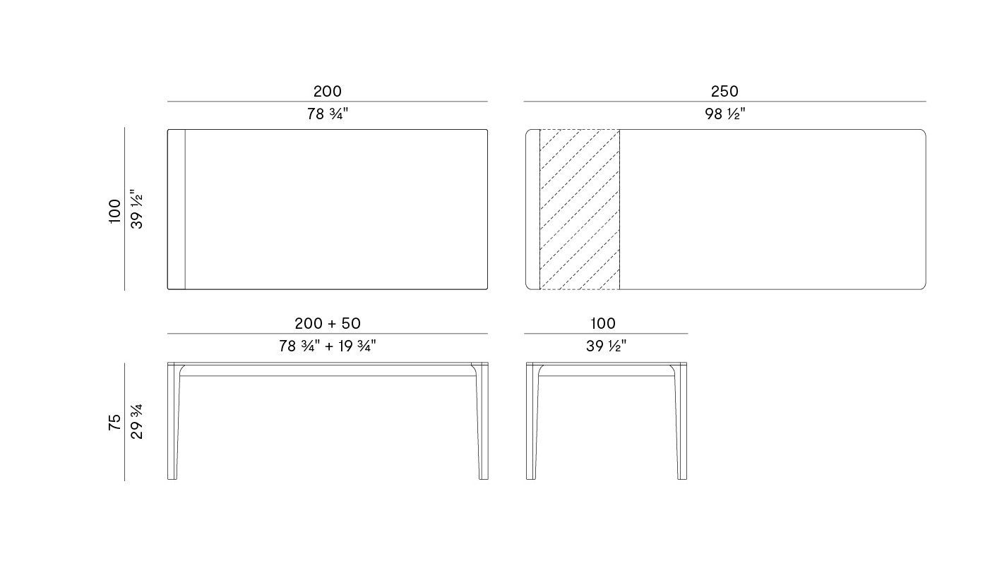 Схема Стол Blossom, Potocco