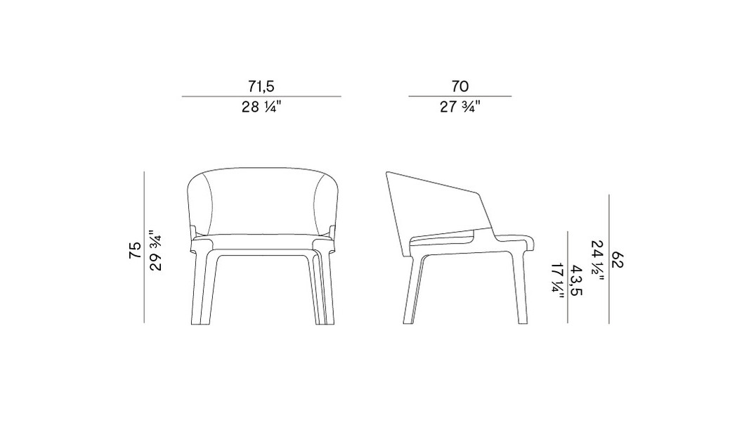 Схема Кресло Velis, Potocco