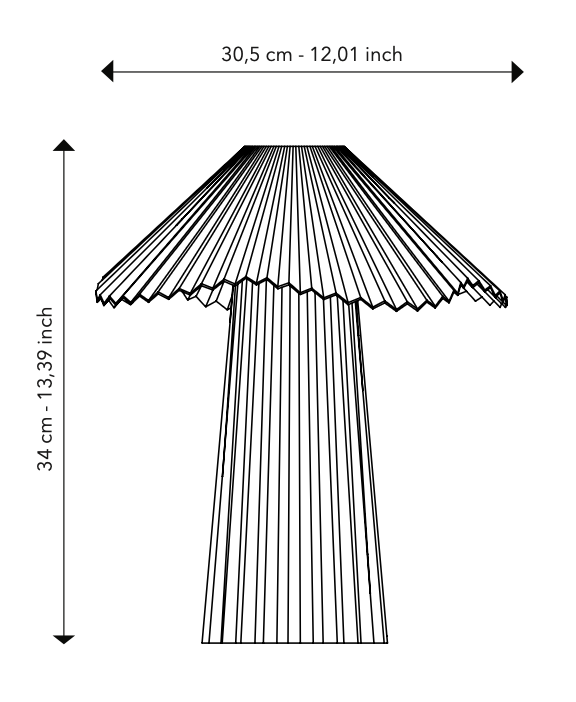 Схема Настольный светильник Table Lamp S Black/White Uala, Serax
