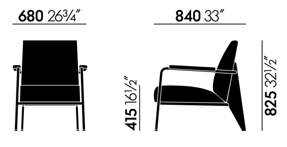 Схема Кресло Fauteuil de Salon, Vitra
