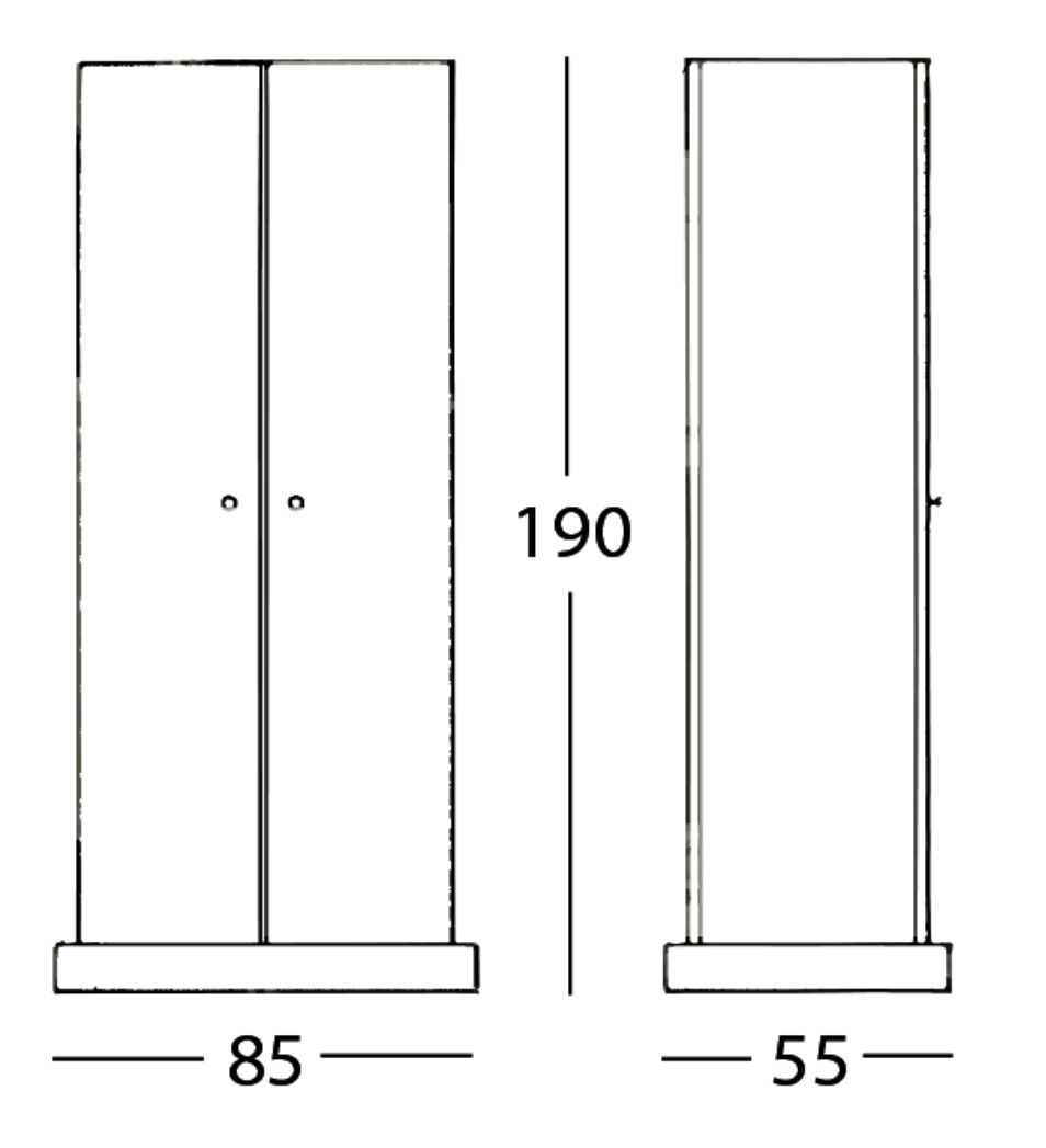 Схема Барный шкаф Nairobi, Zanotta