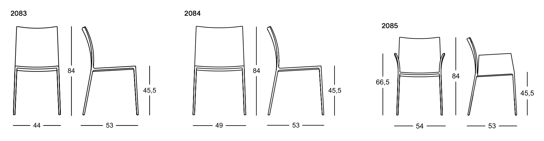 Схема Стул Lea, Zanotta