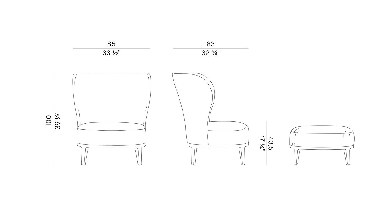 Схема Кресло Spring, Potocco