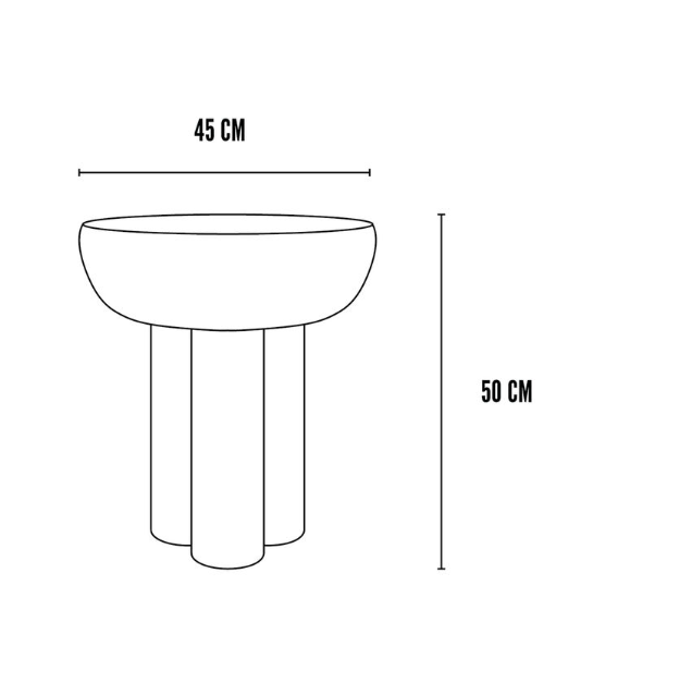 Схема Журнальный столик Crown Table, Tall, 101 Copenhagen
