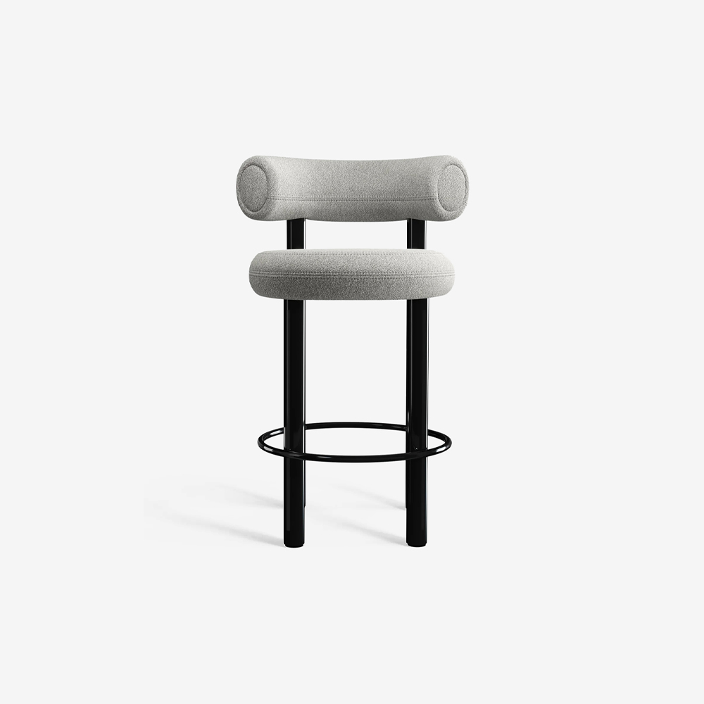 Полубарный стул Fat Wood 65cm Grey 