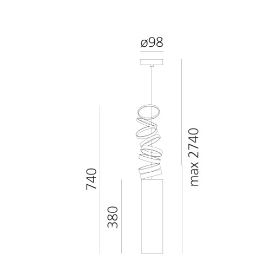 Схема Подвесной светильник Decomposé Light Suspension DOI4600A80, Artemide
