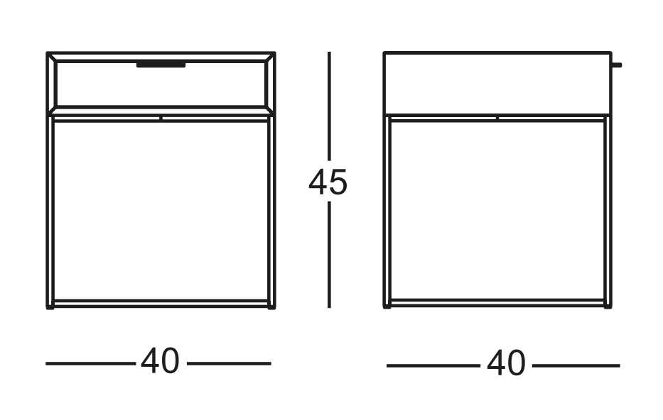 Схема Прикроватный столик Oscar, Zanotta