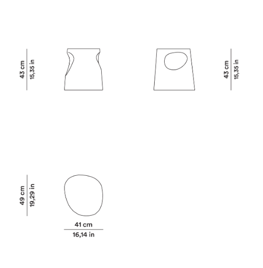 Схема Журнальный столик Polar Table, Tacchini