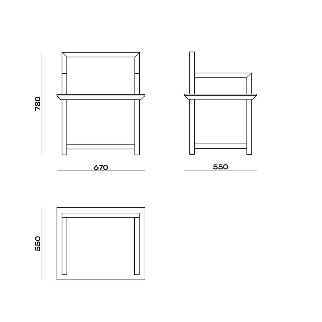 Схема Стул Xiang Chair, MODÉNATURE