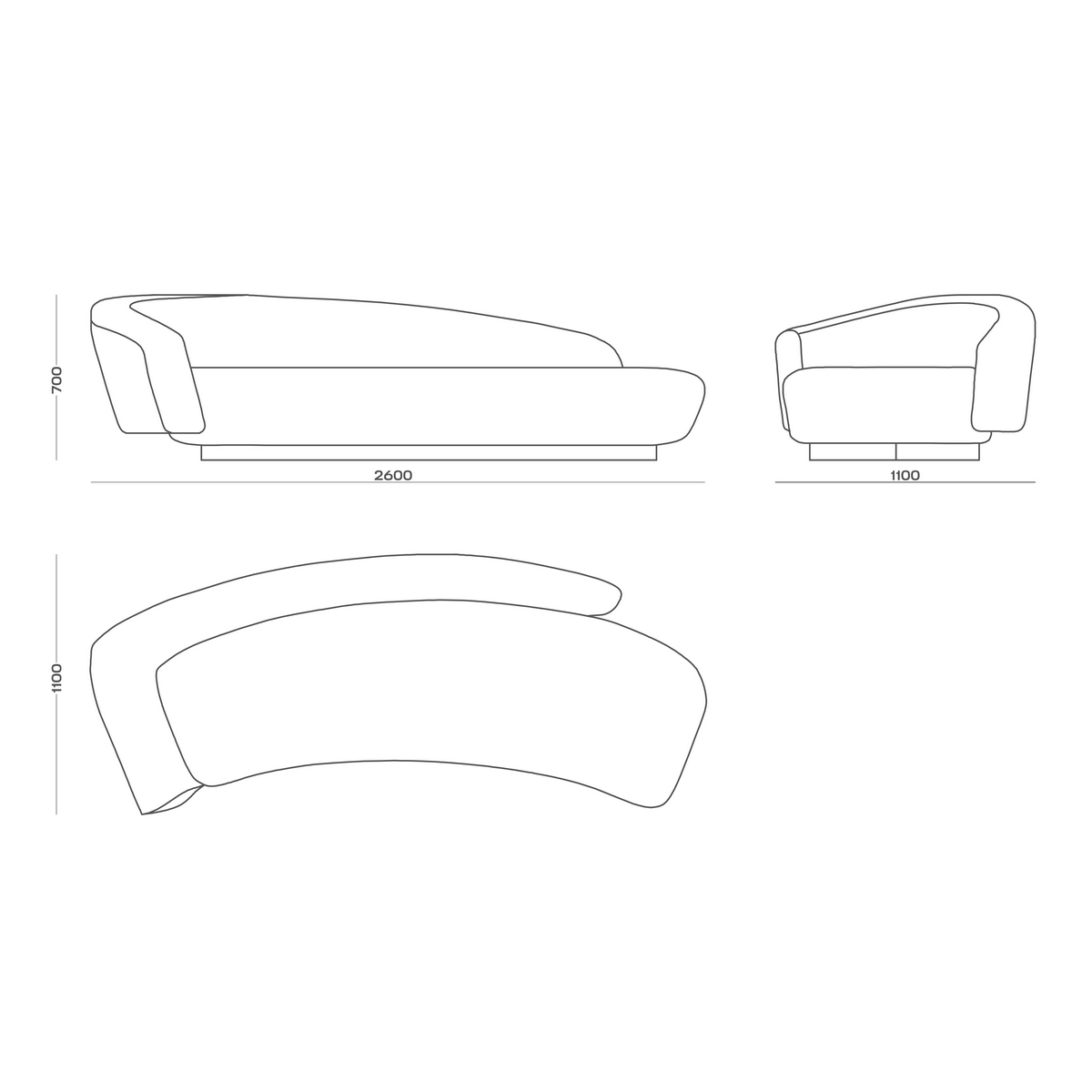 Схема Кушетка Imagine Daybed, MODÉNATURE