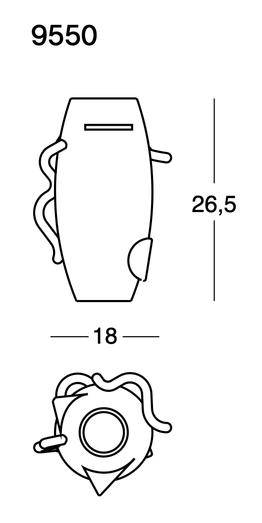 Схема Ваза Dealbata 9550, Zanotta