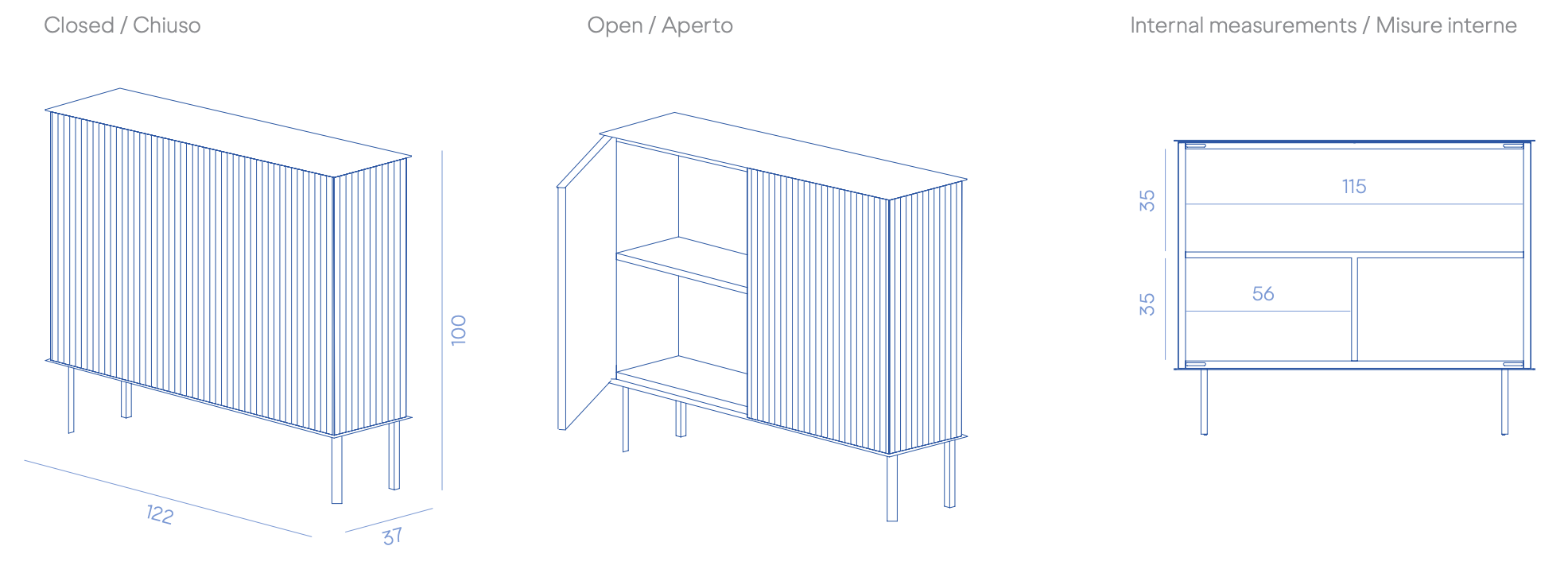 Схема Консоль Elizabeth Console Iridium Edition, De Castelli