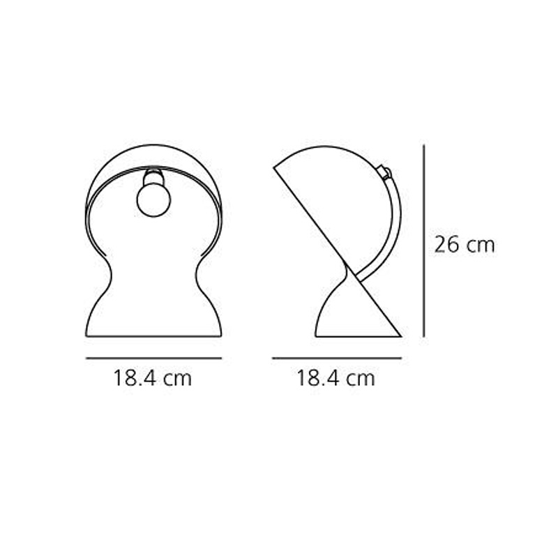 Схема Настольная лампа Dalu Black, Artemide
