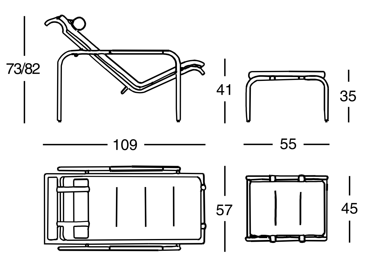 Схема Кресло Genni, Zanotta