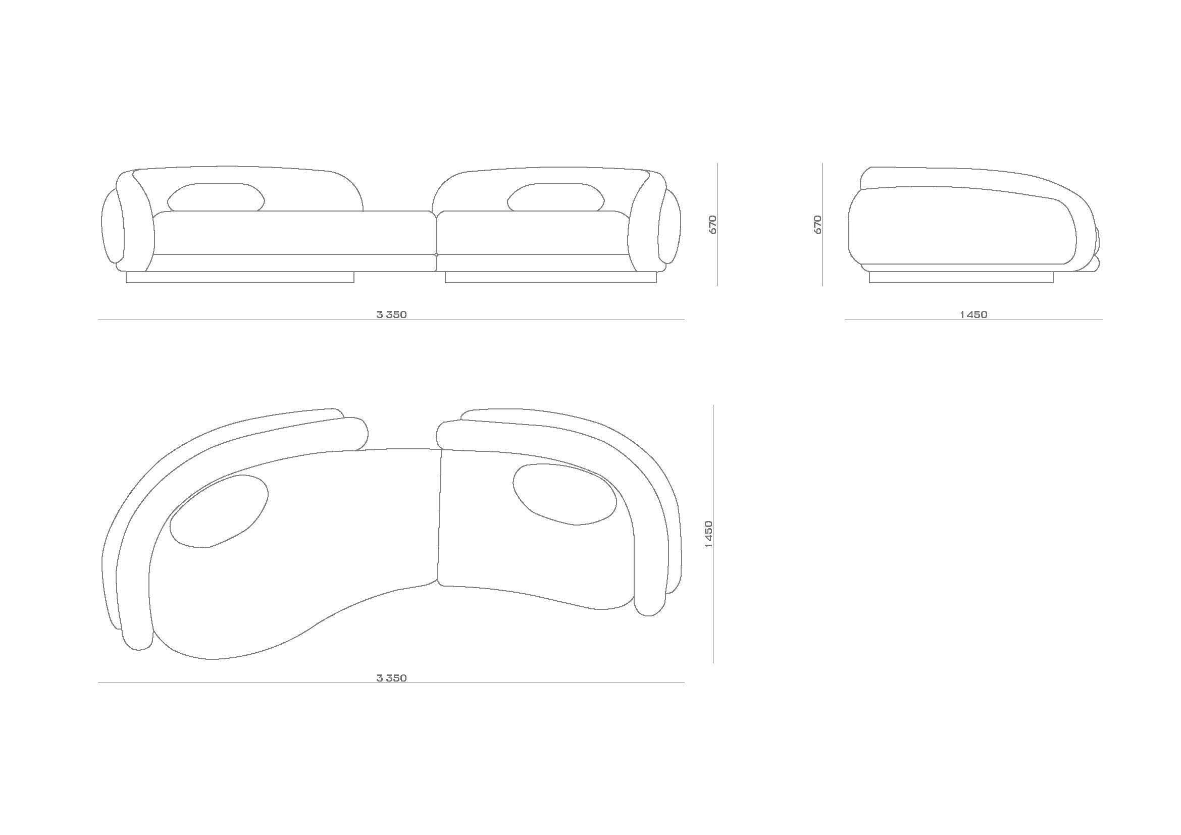 Схема Диван Frida Sofa, MODÉNATURE