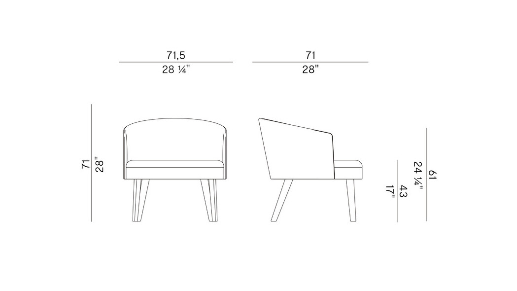 Схема Кресло Lèna, Potocco