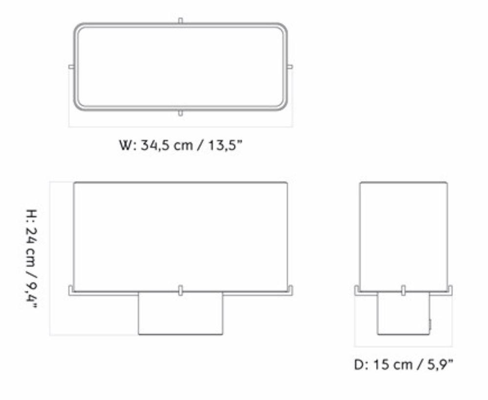 Схема Настольный светильник Nonna Table Lamp Aluminium, Audo Copenhagen (ex. Menu)