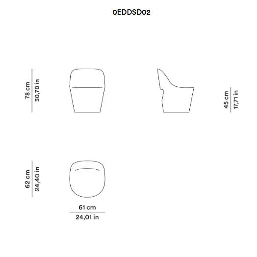 Схема Стул Eddy, Tacchini