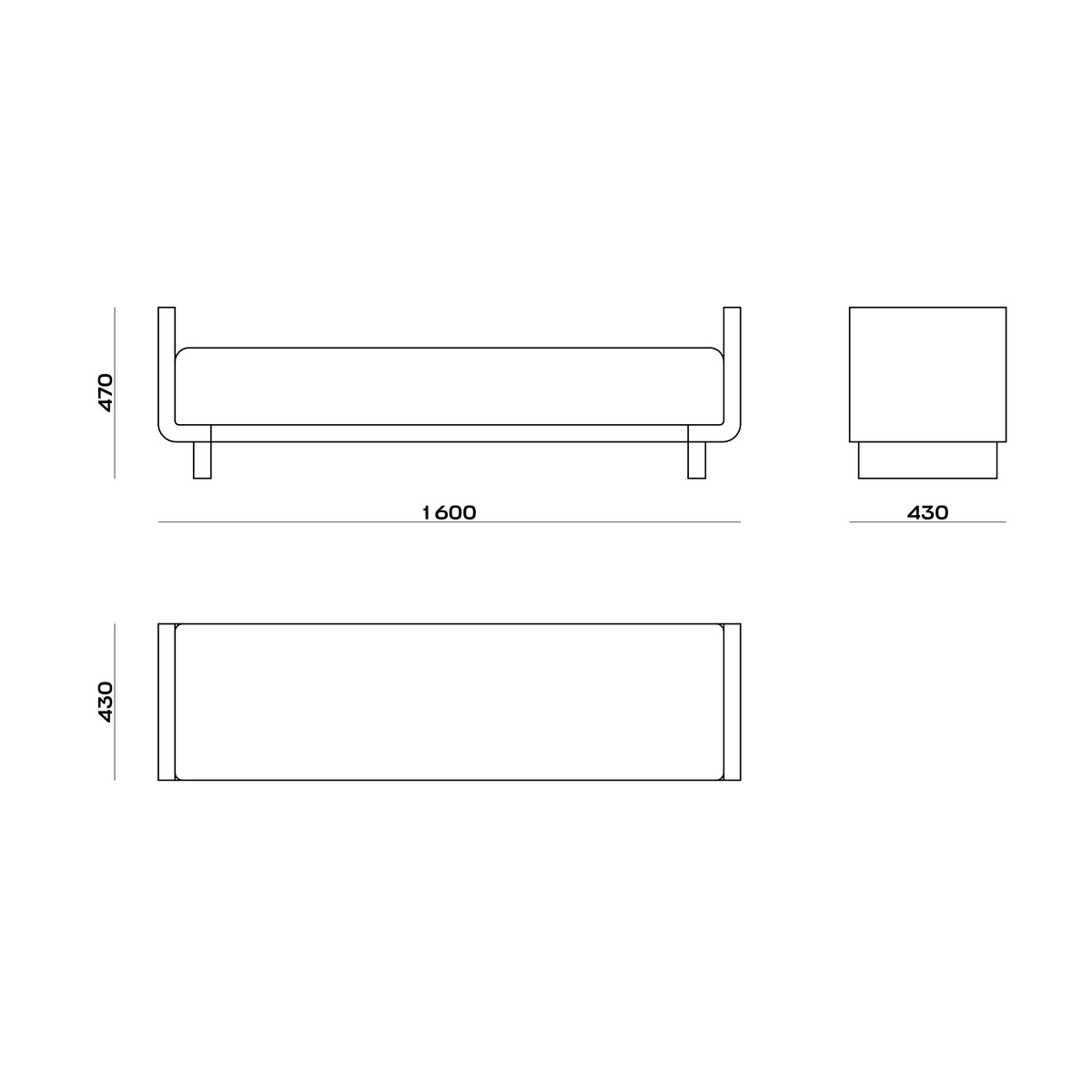 Схема Банкетка Tomiris, MODÉNATURE