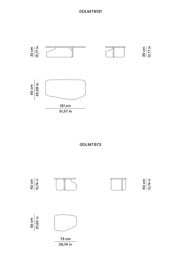 Схема Журнальный столик Dolmen, Tacchini