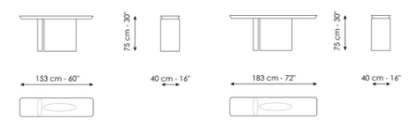 Схема Консоль One Console, Bonaldo
