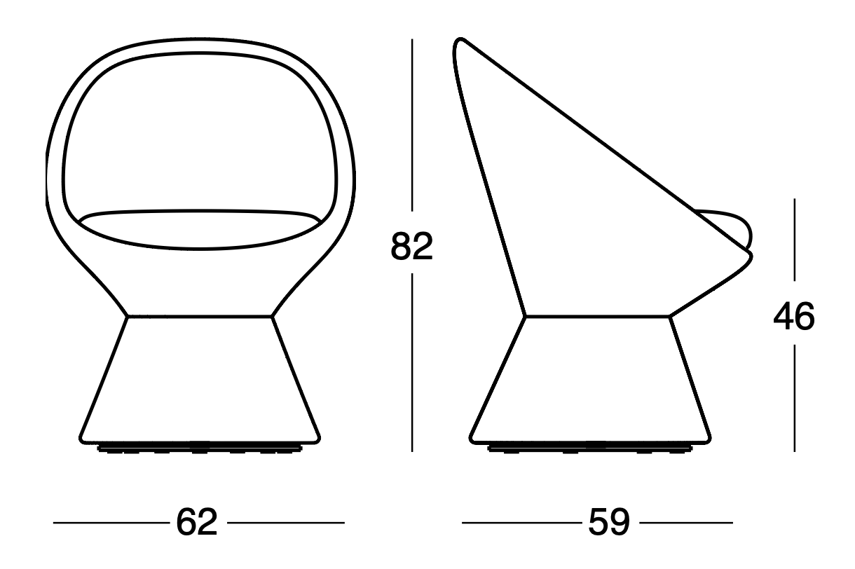 Схема Стул Giuno, Zanotta