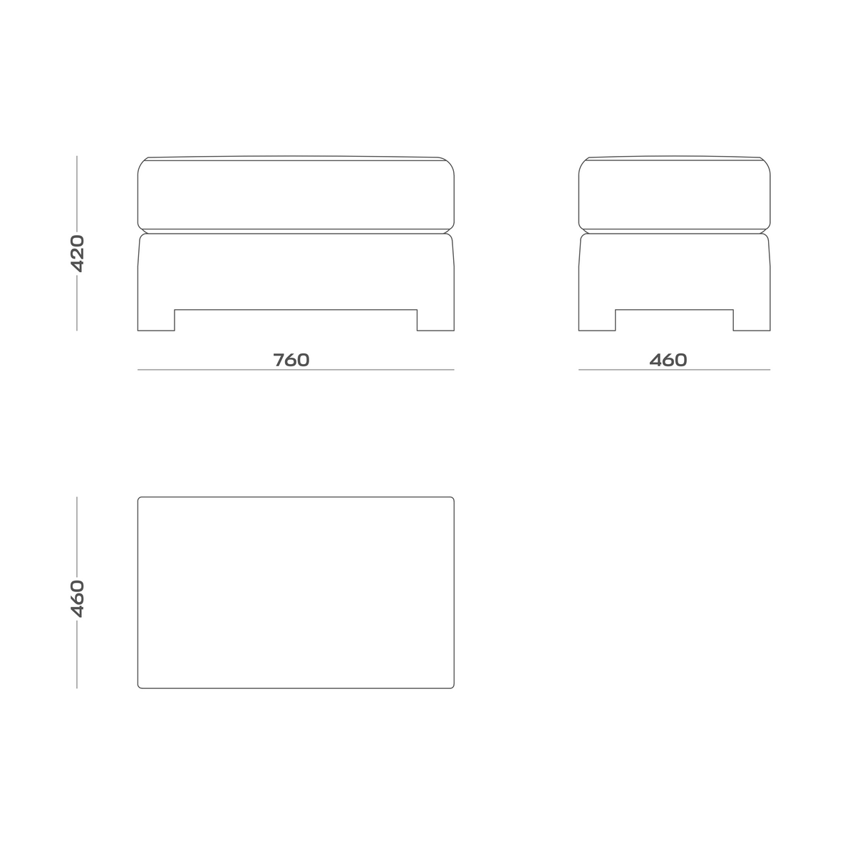 Схема Пуф Palace Pouf, MODÉNATURE