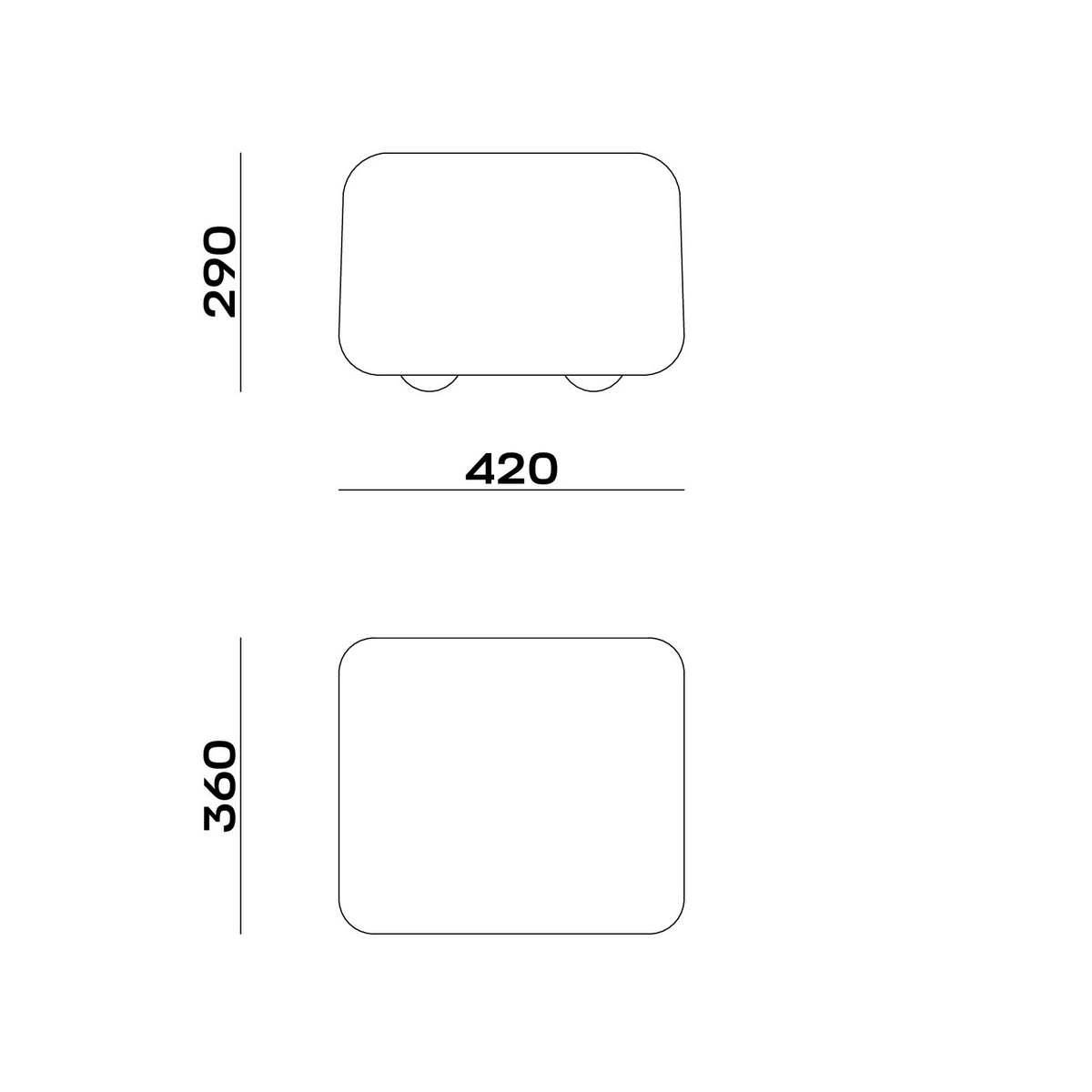 Схема Пуф Sirokko Mini Pouf, MODÉNATURE