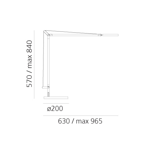 Схема Настольная лампа Demetra 2700K Black, Artemide