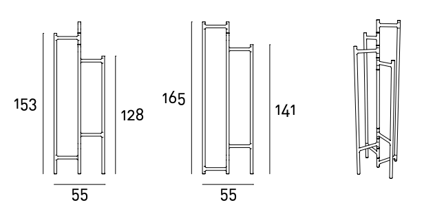 Схема Напольная вешалка Ceiba, Living Divani